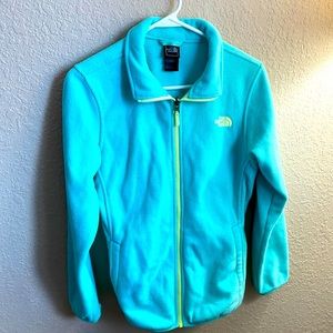 Teal Northface Zip-up Jacket